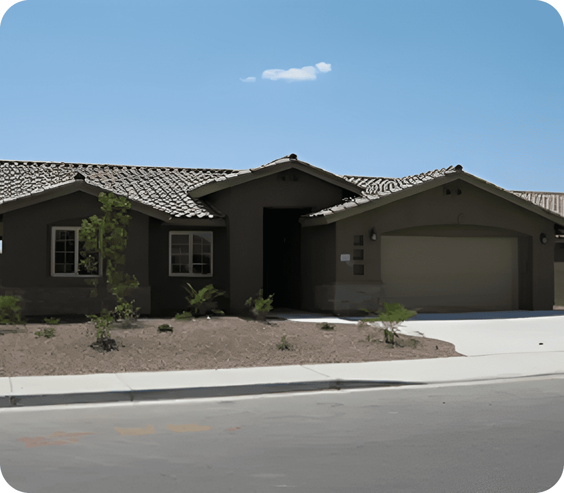 Single-story suburban house with garage